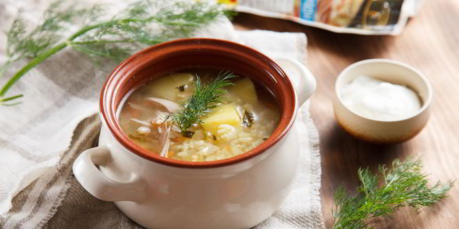 Рецепт рассольника на курином бульоне с булгуром