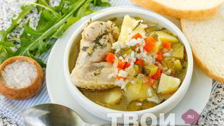 Рецепт Рассольника на курином бульоне