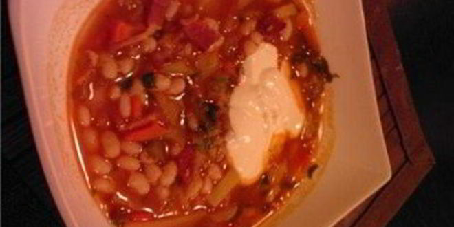 Рецепт рассольника с фасолью и беконом