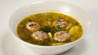 Рецепт Рассольника с фрикадельками из индейки