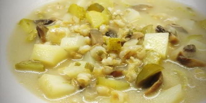 Рецепт рассольника с грибами в мультиварке