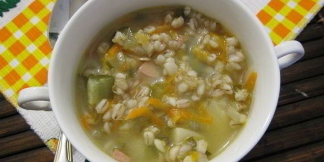 Рецепт рассольника с колбасой