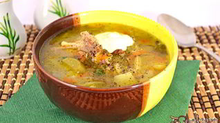 Рецепт Рассольника с курицей и пшеном в мультиварке