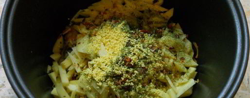 Шаг 3: рассольника с курицей и пшеном в мультиварке