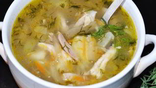 Рецепт Рассольника с рисом и огурцами