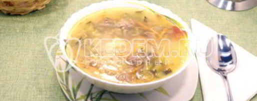 Шаг 7: рассольника с рисом и языком