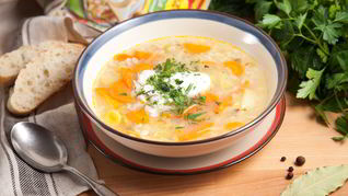 Рецепт Рассольника с рыбой и перловой крупой