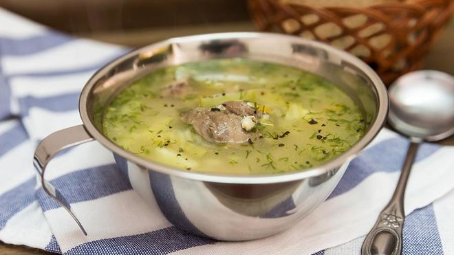 Рецепт Рассольника со свининой и перловкой