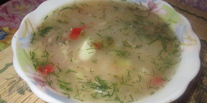 Рецепт рассольника со свининой