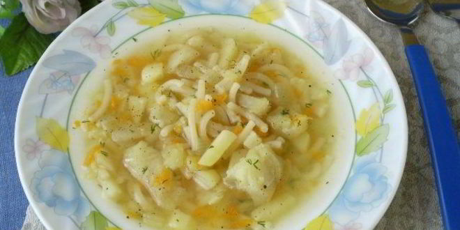 Рецепт рыбного супа с вермишелью