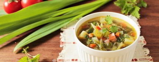 Шаг 10: постных зеленых щей с крапивой и китайским чесноком