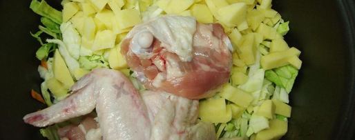 Шаг 6: щей из капусты с курицей в мультиварке