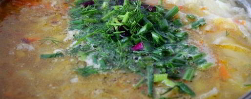 Шаг 5: щей из молодой капусты на курином бульоне