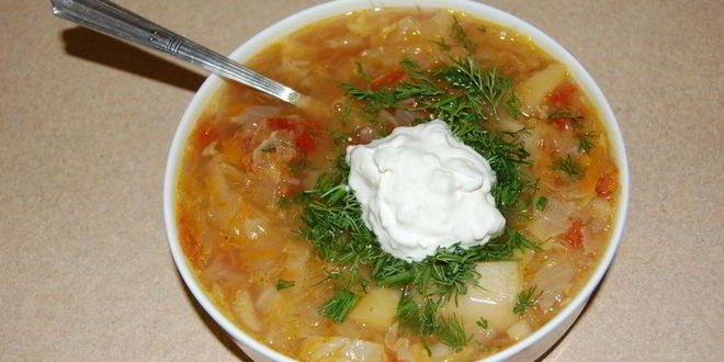 Рецепт щей из свежей капусты со свининой