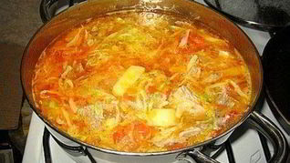 Рецепт Щей на курином бульоне с капустой