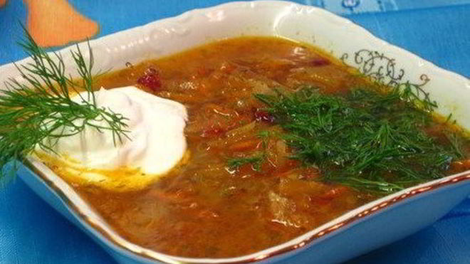 Рецепт Щей с квашеной капустой и мятой картошкой