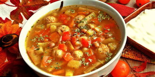 Рецепт щей сборных с фасолью и фрикадельками