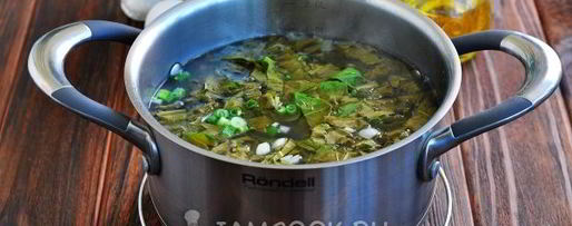 Шаг 8: зеленых щей со щавелем и яйцом