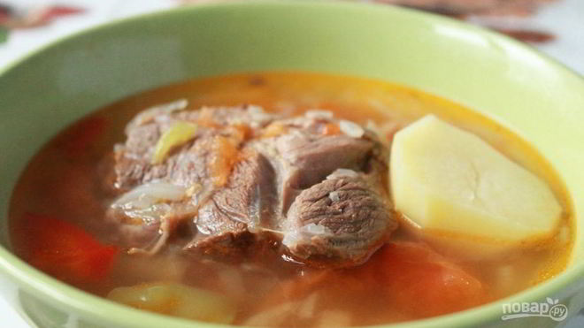 Рецепт Шурпы из баранины Сталика Ханкишиева