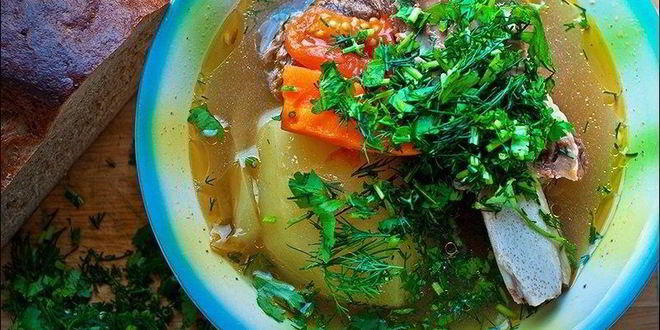 Рецепт шурпы из говядины на костре