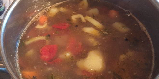 Рецепт шурпы на бараньем бульоне