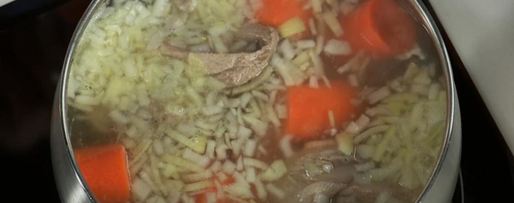 Шаг 2: шурпы с баклажаном