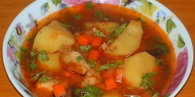 Рецепт шурпы со свининой