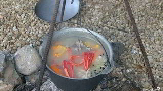 Рецепт Шурпы в казане на костре