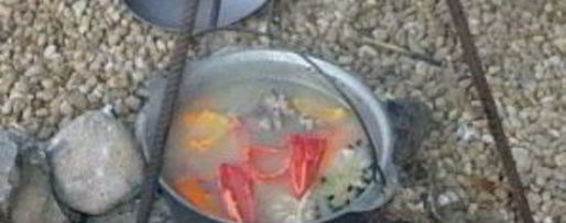 Шаг 11: шурпы в казане на костре