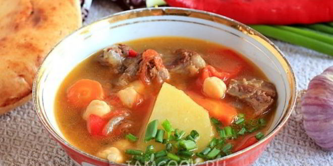 Рецепт жареной шурпы по-узбекски