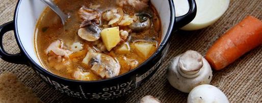 Шаг 7: швабского супа со свининой и перловкой