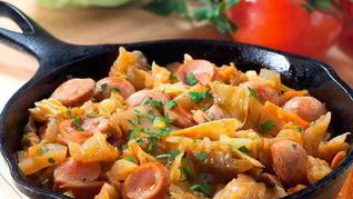 Рецепт Ароматной солянки с сосисками