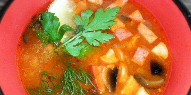 Рецепт быстрой вкусной солянки