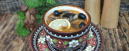 Шаг 11: постной солянки с грибами и капустой