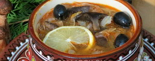 Шаг 10: постной солянки с грибами и капустой