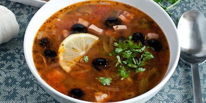 Рецепт солянки домашней с лимоном