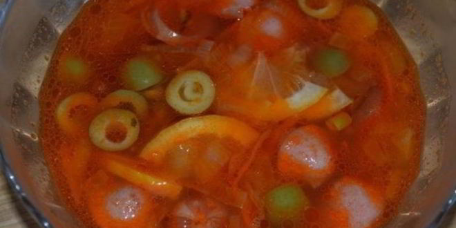 Рецепт солянки из сосисок