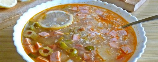 Шаг 16: солянки классической с колбасой