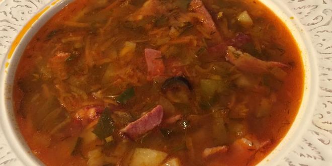 Рецепт солянки мясной из колбасных изделий