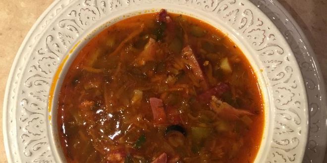 Рецепт солянки мясной из колбасных изделий