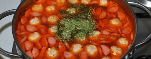 Шаг 5: солянки с фрикадельками и фасолью