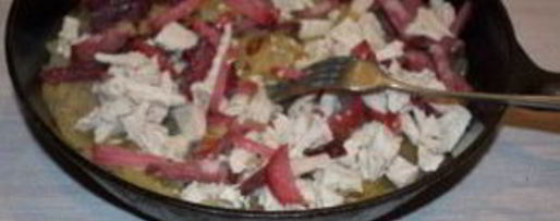 Шаг 6: солянки с курицей и колбасой