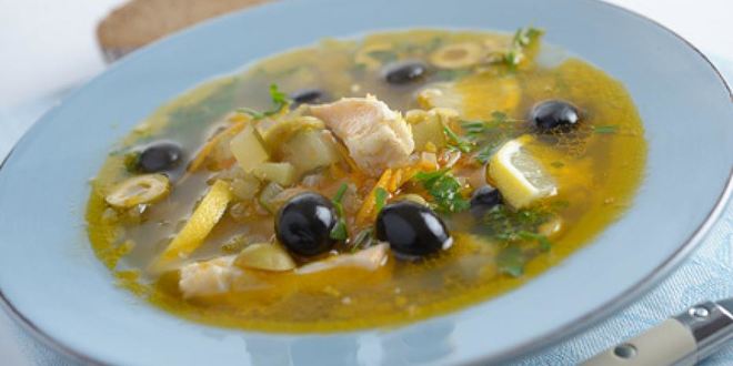 Рецепт солянки с лососем