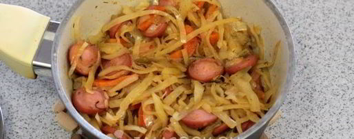 Шаг 8: солянки с сосиской