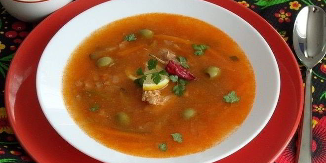 Рецепт солянки с тунцом