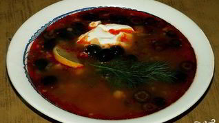 Рецепт Солянки со свиными ребрышками