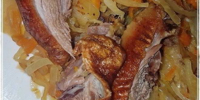 Рецепт утки с капустой