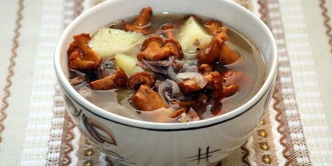 Рецепт супа из грибов лисичек