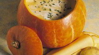 Рецепт Супа из тыквы и сыра грюйер