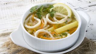 Рецепт Супа картофельного с кальмарами